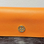 Tory Burch 🆕 NWOT  Sunglasses Case Orange with Gold Emblem Logo Leather Like Photo 0