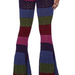 Current Mood Pink & Purple Striped Flare Pants Photo 1