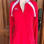 Mizuno Red Performance Pullover Long Sleeve Photo 1