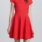 Diane Von Furstenberg  DVF Delyse Mini Dress Red Fit‎ & Flare Sz 0 Photo 0
