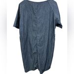 Betabrand Black and White Polka Dot Denim Farmer Market Midi Smock Dress Photo 1