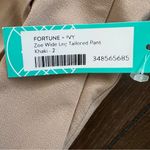 Fortune + Ivy Khaki Wide Leg Tailored Pant sz 2 New with Tags  Stitch Fix Photo 2