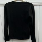 525 America  Black V Neck Women's Size Medium Classic Versatile‎ Pullover Sweater Photo 4