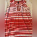 Soho Apparel  Red and‎ White Striped Midi Dress Photo 1