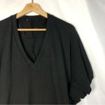 ZARA V-Neck Short Puff Sleeve Mini Dress S Photo 2