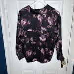 Vince Night Garden Lapel Collar Popover 100% Silk Rose Print Blouse W1782 Sz XS Photo 9