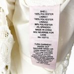 Nanette Lepore  Cream Sleeveless Lace Overlay Exposed Back Zipper Top Size Medium Photo 3