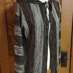 Vintage 70s space dyed bell sleeve hooded sweater Brown Size M Photo 1