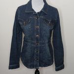 Bernie dark denim jean jacket size small Blue Photo 0