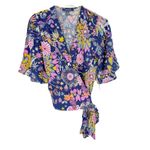 Modcloth NWT Best Is Yet to Come Wrap Top Navy Size Small S NEW Photo 1