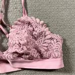 Aerie Pink Lavender Purple Lace Triangle Bralette Size Small EUC Photo 1