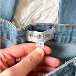 Peach Love California Comfy blue bell bottom fringe flare jeans Photo 6