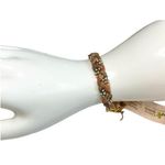 Green Sewn limited edition sustainable style vintage Sari bracelet NWT good karm Tan Photo 0