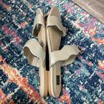 White House | Black Market WHBM Silver Brynn Cobblestone Flat Sandals Photo 6