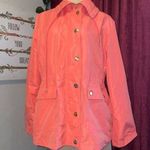 JM Collection  windbreaker size small jacket Coral/Peach Rain Water Resistant Photo 1