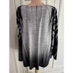 World‎ Unity Floral Sweater Top Gray Rhinestone Studded Boho Y2K Whimsigoth Size XL Photo 4