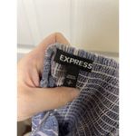 EXPRESS Blue & White Striped Linen Crop Top Size S Pre Owned Excellent Photo 2