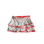 LUCKY IN LOVE White Neon Orange Tiered Ruffle Pickleball Tennis Skort SZ M 8/10 Size M Photo 6