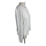 Adrianna Papell Classic Pearl Button Cardigan Soft Knit White Women's Medium Photo 3