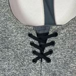 Zella Gray & Black Lace It Up Racerback Sports Bra XL Photo 4