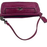 Coach Vintage 90ās: ā Suede Turnlock Wristlet Bag ā Magenta + Silver Hardware ā Photo 8