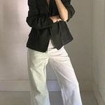 Calvin Klein Vintage 90s Contrast Stitch Blazer Jacket Grey Size M Photo 3