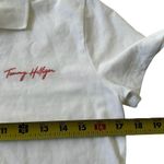 Tommy Hilfiger Peach & White Color Blocked Polo Shirt Women Size Small | 67-11 Photo 5