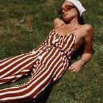 We Wore What NWT  Kaia Jumper in Burnt Henna Striped Size S Photo 3