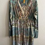 Justified Bohemian Elegant Multicolor Patterned Righstones Details Cardigan XL Blue Photo 0