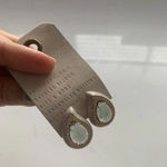 Anthropologie  Festive Embellished Teardrop Post Earrings‎ - Grey - NWT Photo 3