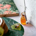 Bee & Honey‎ Jar beautiful Dangle Earrings faux fashion jewelry Gold Photo 1