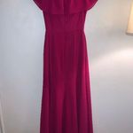 Social Bridesmaids Merlot Matte Chiffon Evening Dress Photo 1
