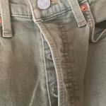 RE/DONE 70s Ultra High Rise Stove Pipe Jeans Size 24 Olive Green Denim vintage Photo 3