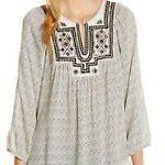 Lucky Brand Lilah Mirror Embroidered Tunic Photo 0