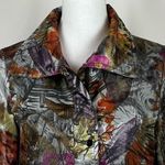 D & Y Metallic Silver Purple Cropped Jacket Size S Photo 3