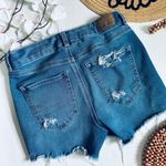 American Eagle  Distressed Curvy Midi Cutoff Denim Jean Shorts Photo 5