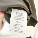 Vince 100% Leather Olive Green Moto Military Vest Size XS Photo 4