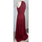 Women’s Wine Red Aline Pleated Chiffon Gown 6 Photo 10