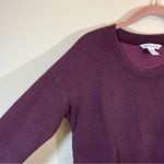 Athleta Coaster Luxe Waffle Sweatshirt Maroon Small Photo 4
