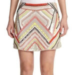 Parker  | Neon Sequin Rhinestone Formal Mini Skirt Size 4 Small S NWT MSRP $297 Photo 0