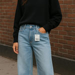 Pistola Jadyn Low-Slung Palazzo Jeans – Size 32 – New With Tags-Light Blue Wash Photo 0