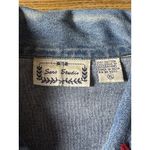 Sara Studio Y2K Jean Jacket Women XL Blue Studded Art Boho Embroidered Hippie Photo 2