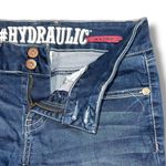 Hydraulic Womens Lola Curvy Denim Blue Jean Shorts Dark Wash Studded Pockets 7 8 Photo 3