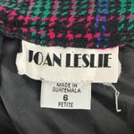 Vintage Joan Leslie Tweed Skirt Wool Blend Pink Green Blue Plaid Retro Skirt 6P Photo 9