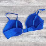 Aerie Lindsey Underwire Bra 34C Lightly Padded Royal Blue Knit Lace Overlay Photo 4