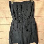 Forever 21  Women's Strapless Dark Navy Romper with Ruffle Front Detail  Sz M Photo 2