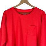NWT Jenni Cozy Soft Sleepshirt Womens M Orange Ribbed Long Sleeve Lounge Hygge Red Size M Photo 4