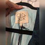 Chaser  Women's Long Sleeve V-neck Ruffle Tie Dye Mini Dress Green/Blue Sz M NWT Photo 6