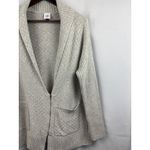 CAbi Women’s Large Grey Half-Zip Cardigan with Pockets Photo 1