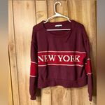 American Eagle  Boatneck New York Rugby Style Graphic Sweater Photo 0